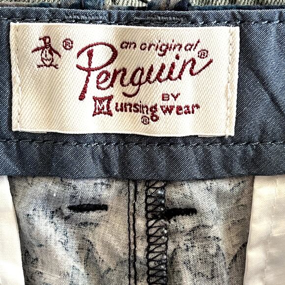 Original Penguin Mens 9" Slim Fit Casual Tropical Print Cotton Chino Shorts 30 - Picture 5 of 7